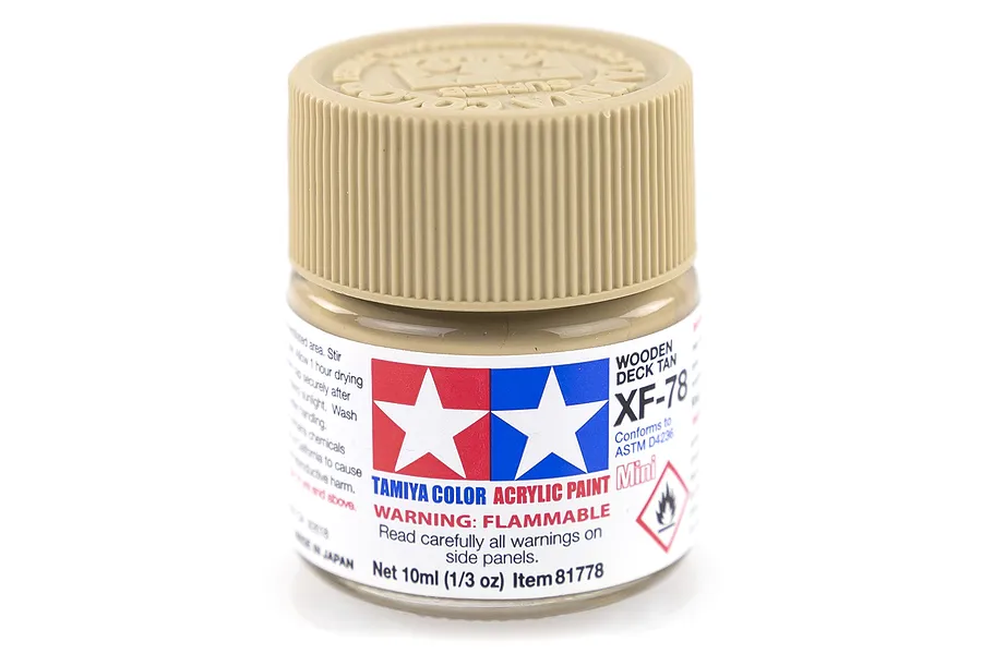 Tamiya XF-78 Deck Tan Wooden Flat Acrylic Paint 10ml image 14188