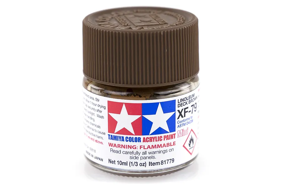 Tamiya XF-79 Deck Brown Linoleum Flat Acrylic Paint 10ml image 14189