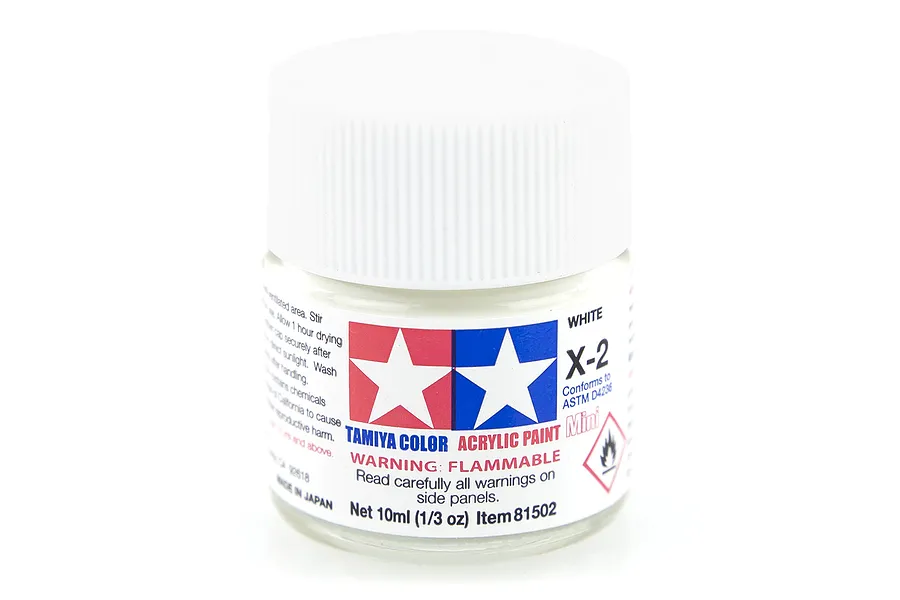 Tamiya X-2 White Gloss Acrylic Paint 10ml image 14193
