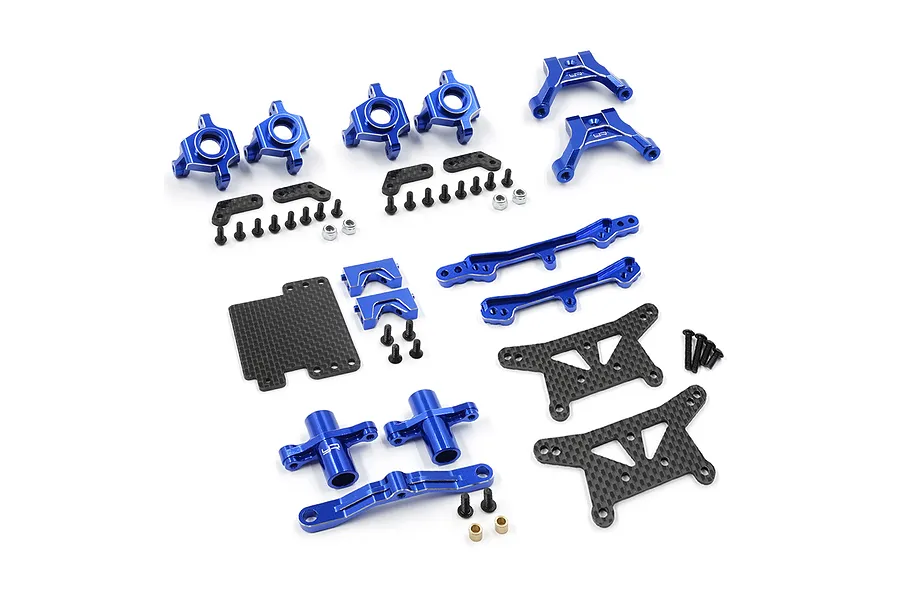 Yeah Racing Aluminium RC10 Essential Conversion Kit - Deep Blue image 141962