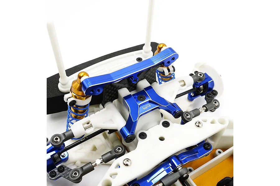 Yeah Racing Aluminium and Carbon Fibre Front and Rear Shock Tower Set 4Pcs - Deep Blue image 3