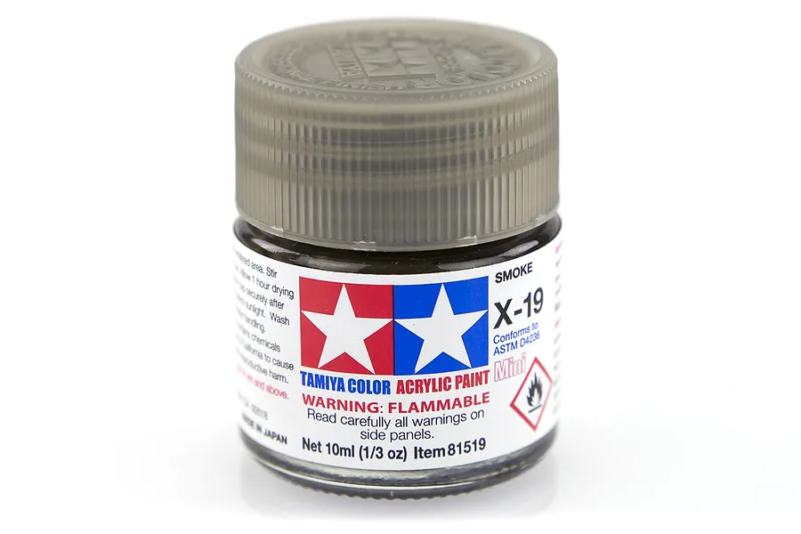 Tamiya X-19 Smoke Gloss Acrylic Paint 10ml image 14209