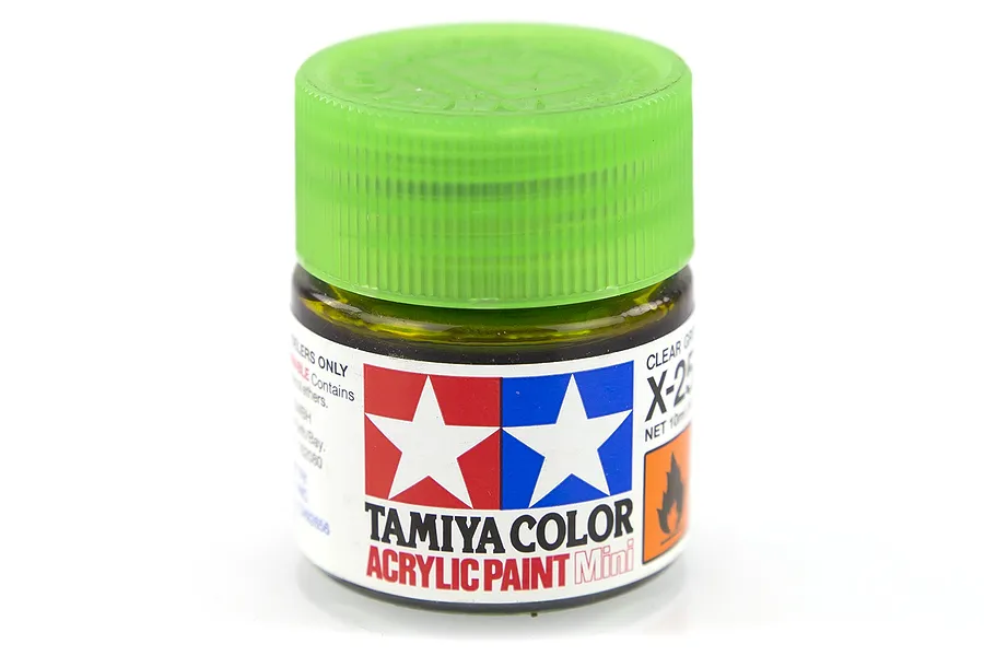 Tamiya X-25 Clear Green Gloss Acrylic Paint 10ml image 14213