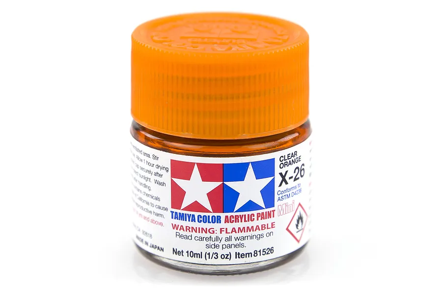 Tamiya X-26 Clear Orange Gloss Acrylic Paint 10ml image 14214