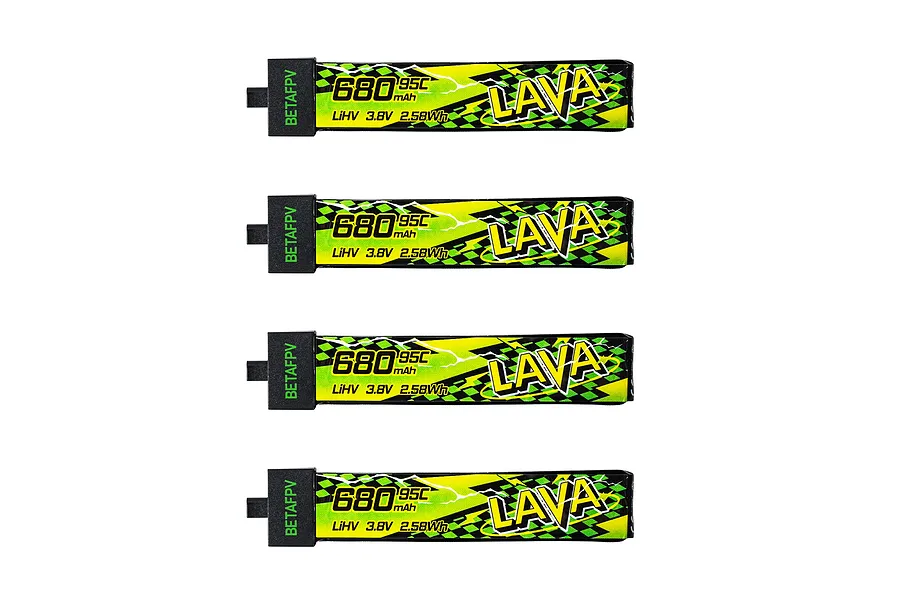 BetaFPV LAVA Series II 3.8V 680mAh 95C 1S Hard Case LiPo Battery 5Pcs image 142157