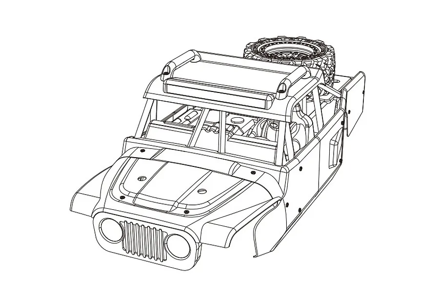 MJX RC 1/14 Hyper Go 14209 Painted Body Shell - Red/Black image 142208