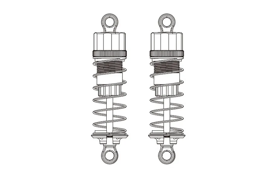 MJX RC Aluminium Rear Adjustable Shocks 2Pcs image 1