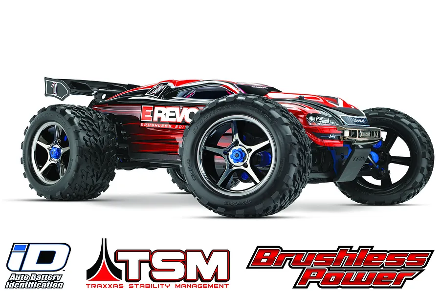 Traxxas E-Revo RC Truck Electric Brushless 4WD 1/10 Scale RTR with ID &amp;amp; TSM image 14224
