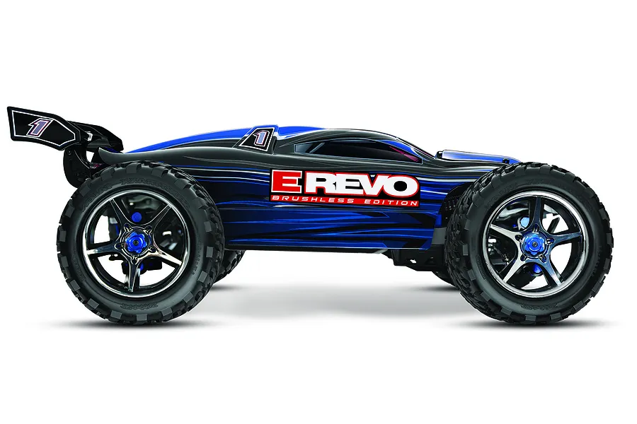 Traxxas E-Revo RC Truck Electric Brushless 4WD 1/10 Scale RTR with ID &amp;amp; TSM image 14225