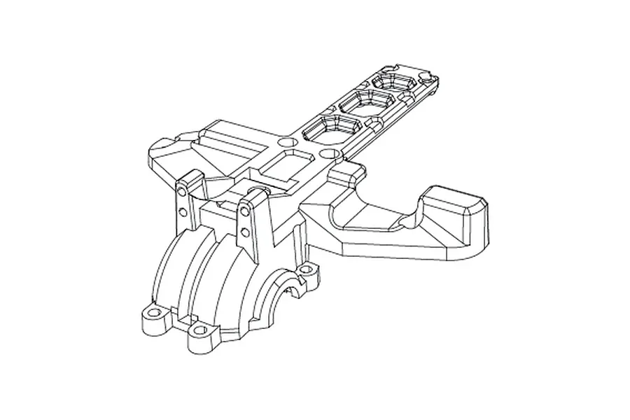 MJX RC Rear Gearbox Cover and Top Deck image 142249