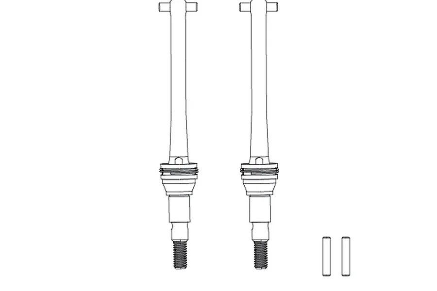MJX RC Metal CVD Driveshafts 4Pcs image 1