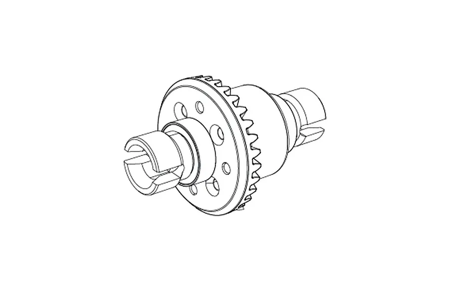MJX RC Metal Complete Differential Assembly image 142277