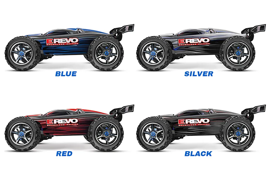 Traxxas E-Revo RC Truck Electric Brushless 4WD 1/10 Scale RTR with ID &amp;amp; TSM image 14229