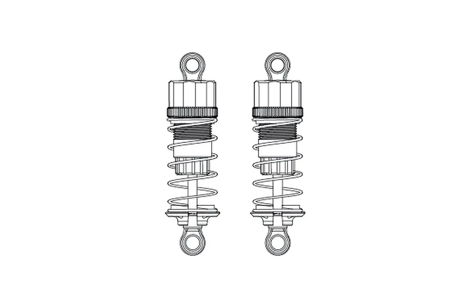 MJX RC Aluminium Rear Adjustable Shocks 2Pcs image 1