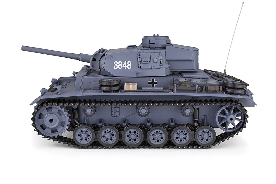 Heng Long German Panzer III Type L RC Tank Electric Tracked 1/16 Scale RTR image 142351