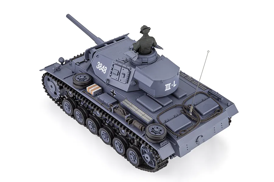 Heng Long German Panzer III Type L RC Tank Electric Tracked 1/16 Scale RTR image 142353