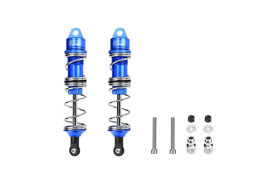 GPM Aluminium 115mm Adjustable Shock Absorbers 2Pcs - Blue image 142829