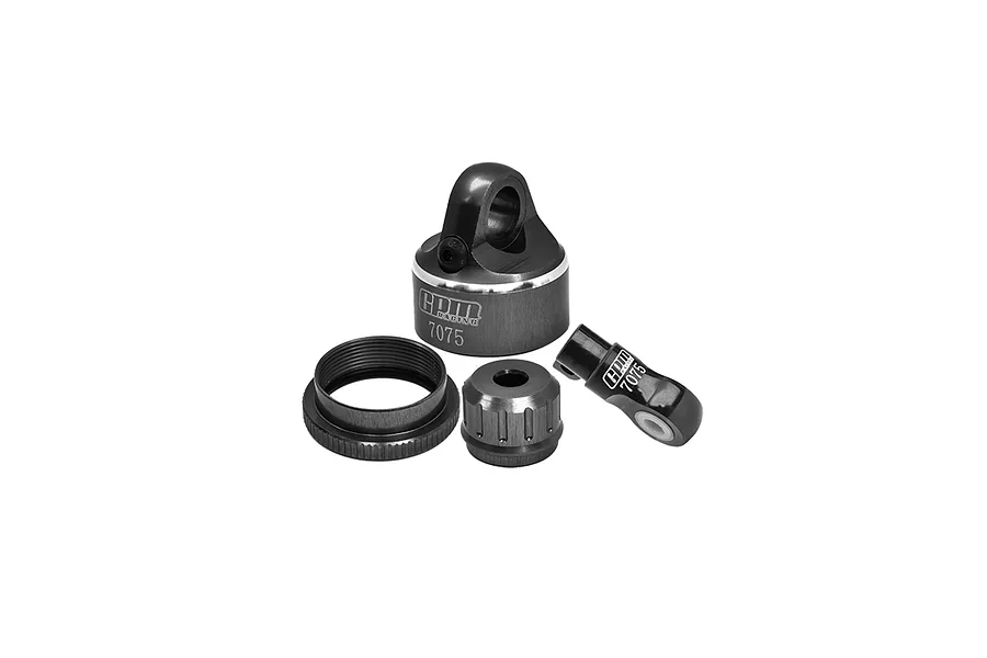 GPM Aluminium Shock and End Cap Set - Black image 142839