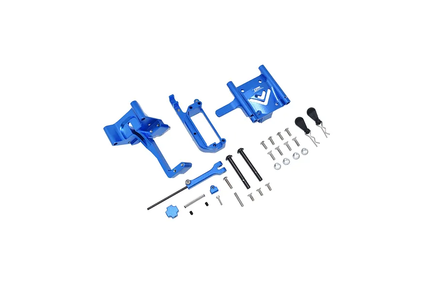 GPM Aluminium Handbrake and Centre Differential Cover Kit - Blue image 142840