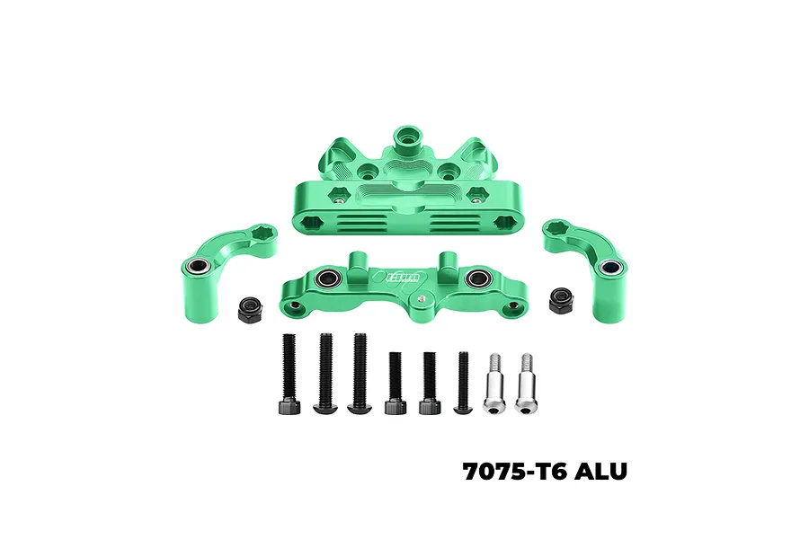 GPM Aluminium Steering Bellcrank and Drag Link Assembly with Hardware - Green image 142857
