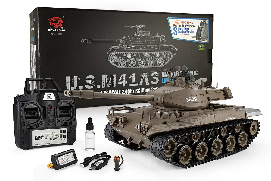Heng Long USA M41 Walker Bulldog RC Tank Electric Tracked 1/16 Scale RTR image 142900