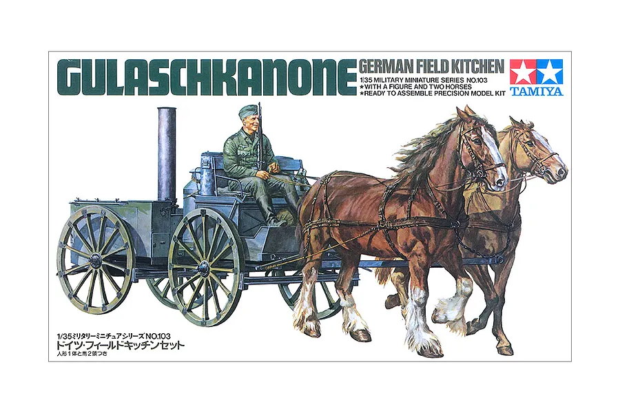 Tamiya 1/35 German Field Kitchen Scaled Plastic Model Kit image 143134
