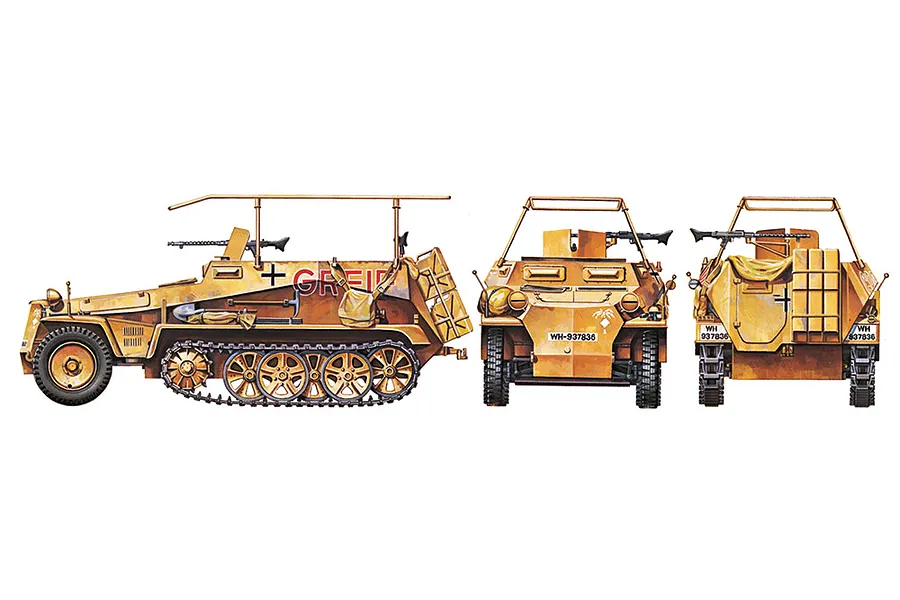 Tamiya 1/35 German SD.KFZ. 250/3 Greif Half Track Scaled Plastic Model Kit image 143138
