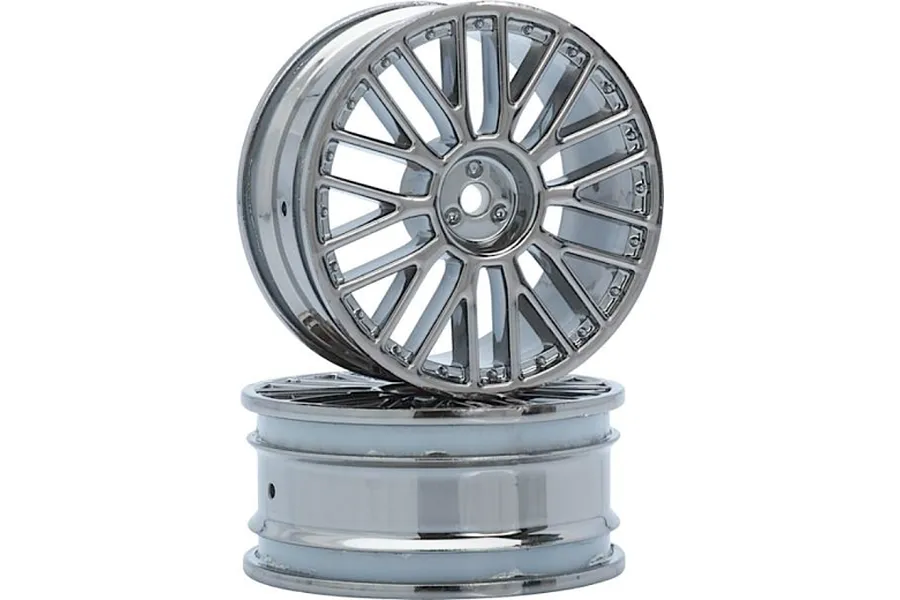 LRP 1/10 10-Spoke Black Chrome Rims 2Pcs image 143195