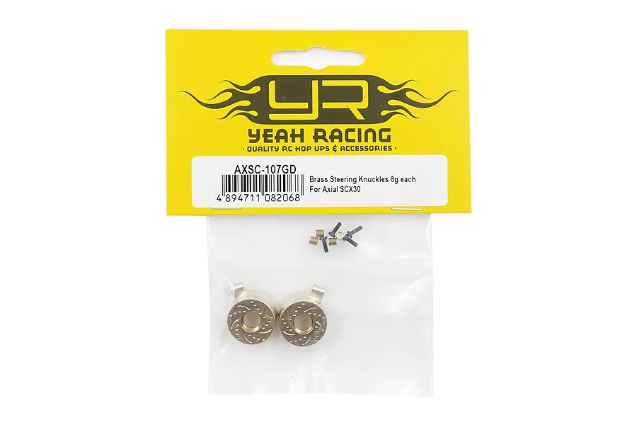 Yeah Racing 1/30 Brass 8g Steering Hubs 2Pcs image 3