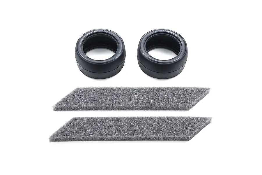 Tamiya 1.9&amp;quot; Wide Racing Slick Tyres with Foam 2Pcs image 143276