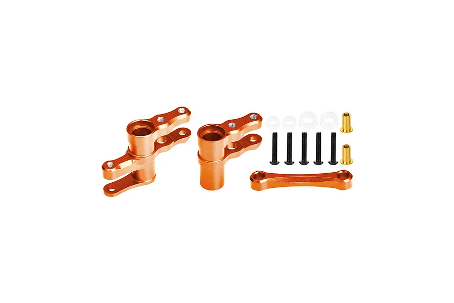 GPM Aluminium Steering Bell Crank/Drag Link Assembly - Orange image 143306