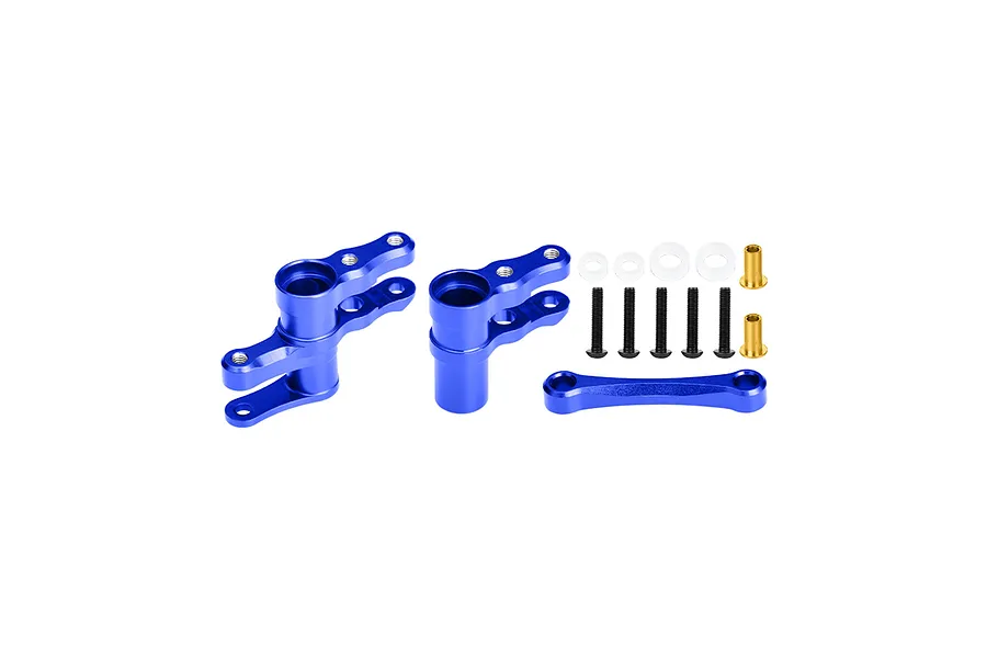 GPM Aluminium Steering Bell Crank/Drag Link Assembly - blue image 143307