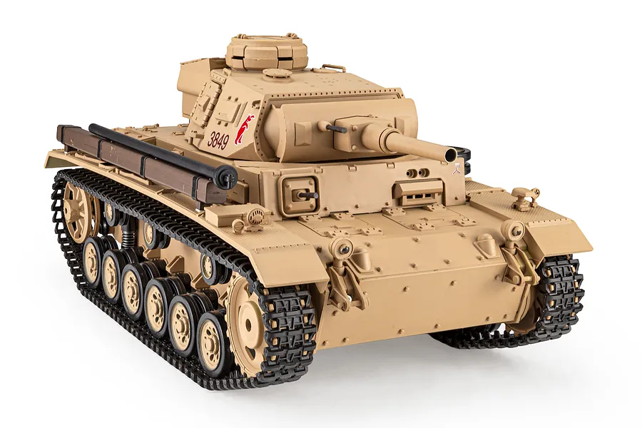 Heng Long German Panzer III Type H RC Tank Electric Tracked 1/16 Scale RTR image 143614