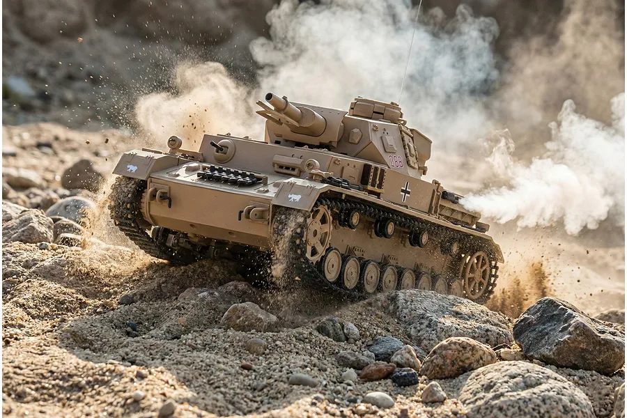 Heng Long German Panzer IV (F Type) RC Tank Electric Tracked 1/16 Scale RTR image 143787