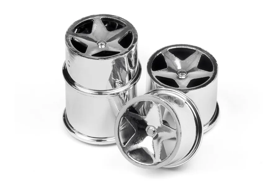 HPI 0.4&amp;quot; Q32 Super Star Chrome Rims Set image 14411