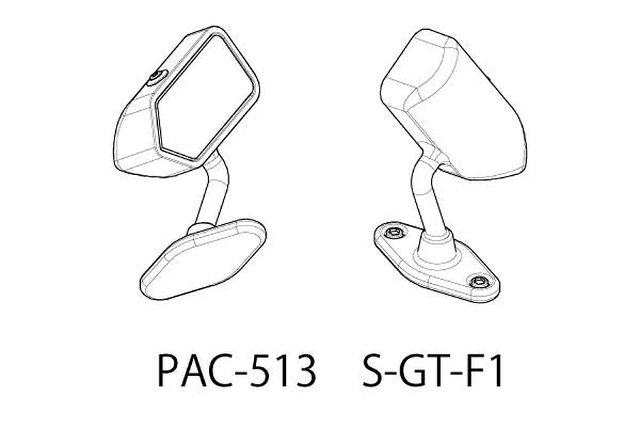 Pandora RC 1/10 Door S-GT-F1 Mirrors 2Pcs image 3