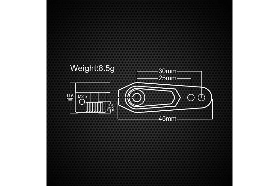 Power HD Aluminium 15T 25-30mm Servo Horn - Black image 144253