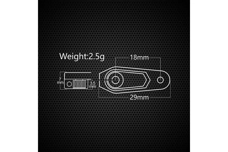 Power HD Aluminium 25T 18mm Servo Horn - Black image 3