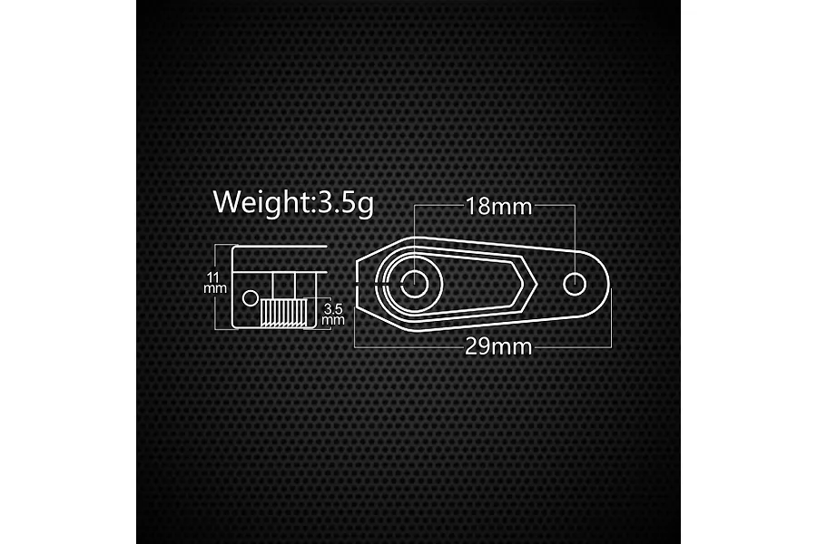 Power HD Aluminium 25T 18mm Servo Horn - Black image 144257