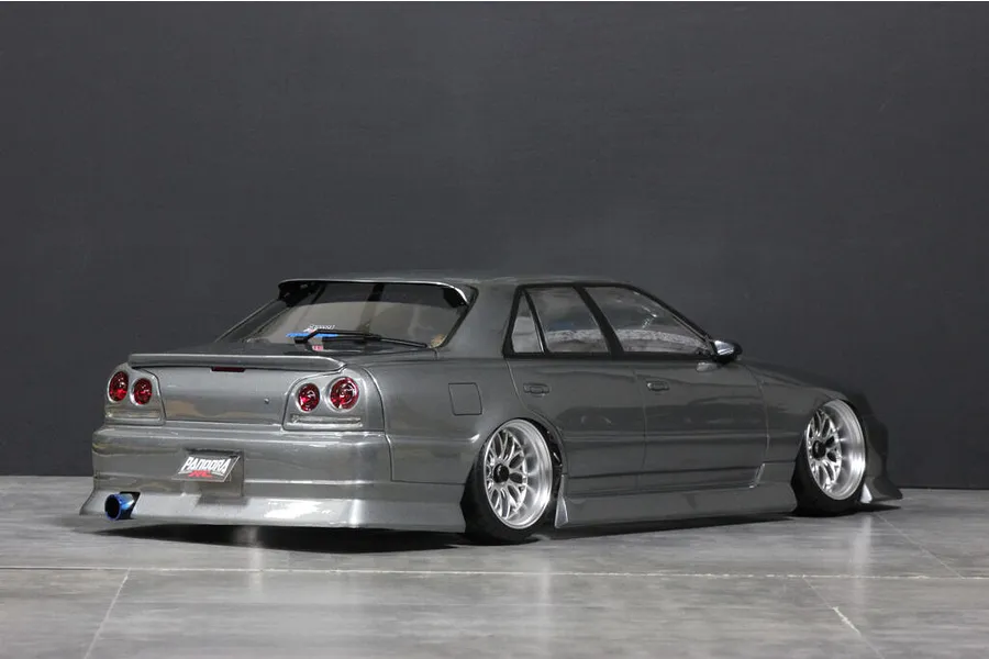 Pandora RC 1/10 Nissan Skyline ER34 4 Door Unpainted Body Shell - Clear image 2