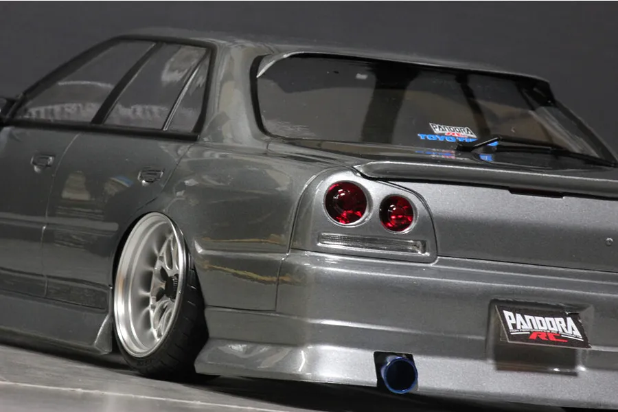 Pandora RC 1/10 Nissan Skyline ER34 4 Door Unpainted Body Shell - Clear image 6