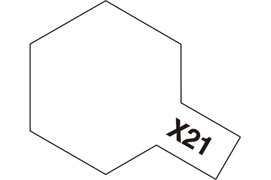 Tamiya X-21 White Flat Base Enamel Paint 10ml image 1