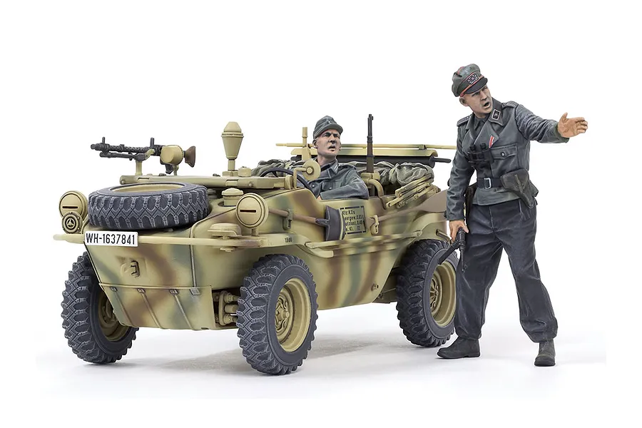 Tamiya 1/35 German Schwimmwagen T166 Wide Wheel Version Scaled Plastic Model Kit image 7