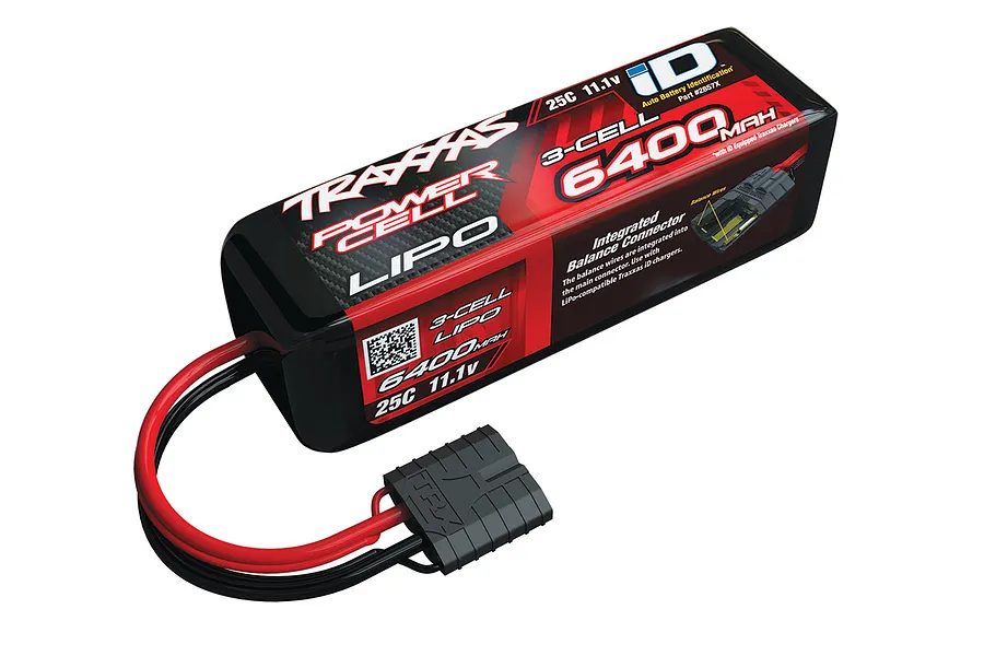 Traxxas Power Cell 11.1V 6400mAh 25C iD Hard Case LiPo Battery image 14472