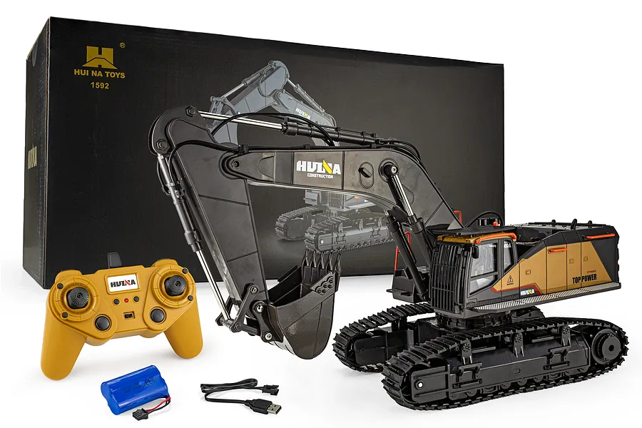 Huina 1592 RC Excavator Electric Tracked 1/14 Scale RTR image 144776