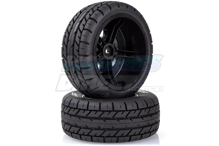 Louise 2.2/3.0&amp;quot; Rocket Tyres on Black Rims - Glued Wheels 2Pcs image 14481