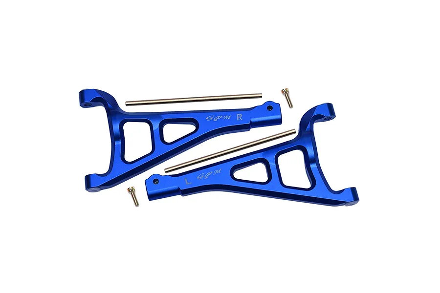 GPM Blue Aluminium E-Revo VXL 2.0 Front Upper Suspension Arms 2Pcs w/ Hardware image 144803