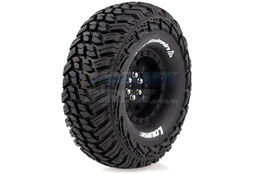 Louise 1.9&amp;quot; CR Griffin Tyres on Black 9 Spoke Rims - Glued Wheels 2Pcs image 14495