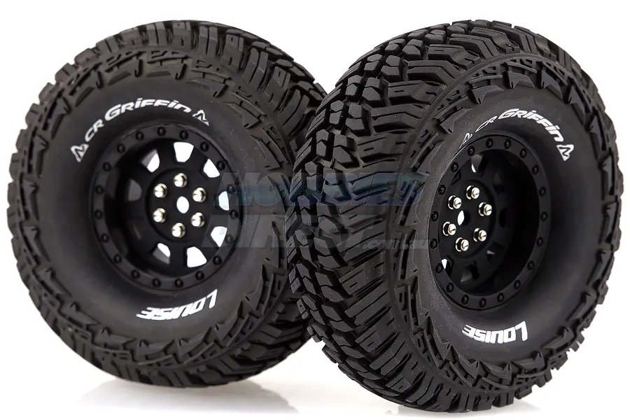 Louise 1.9&amp;quot; CR Griffin Tyres on Black 9 Spoke Rims - Glued Wheels 2Pcs image 14496