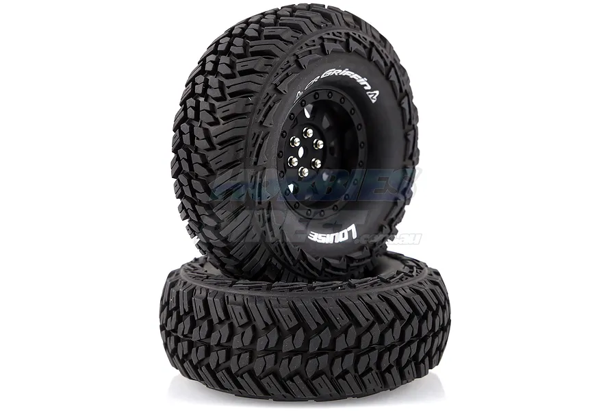 Louise 1.9&amp;quot; CR Griffin Tyres on Black 9 Spoke Rims - Glued Wheels 2Pcs image 14497